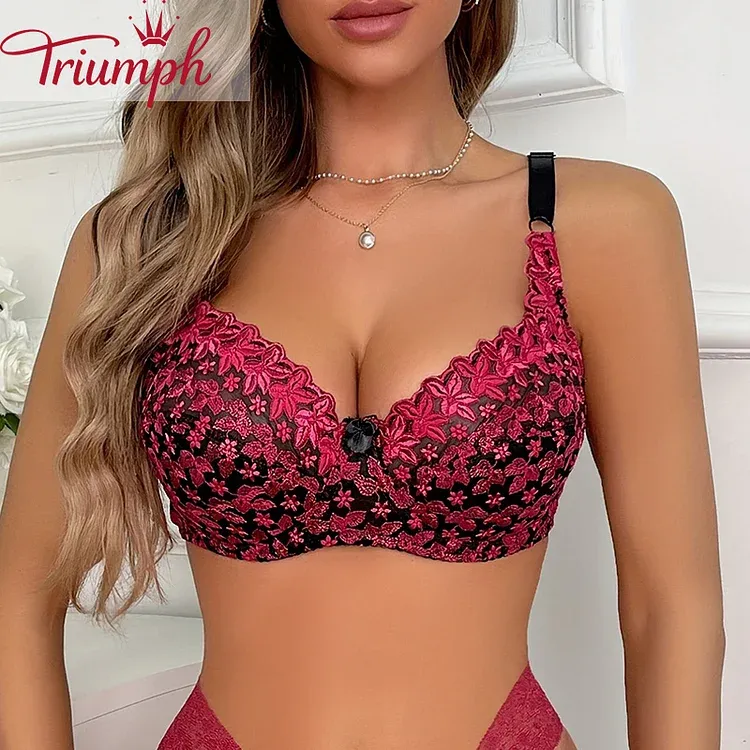 Triumph - Κεντημένο Δαντελένιο Ρυθμιζόμενο Σουτιέν (M-7XL)